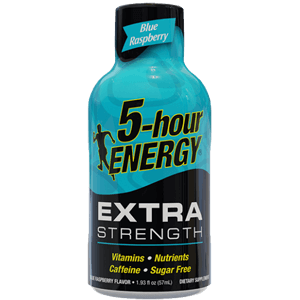 Blue Raspberry flavored Extra Strength 5-hour ENERGY® Shot