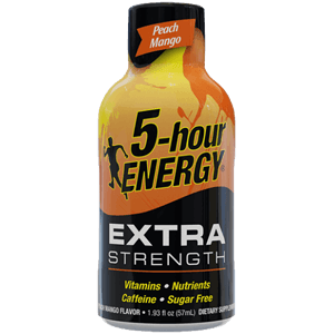 Peach mango flavored Extra Strength 5-hour ENERGY® Shot