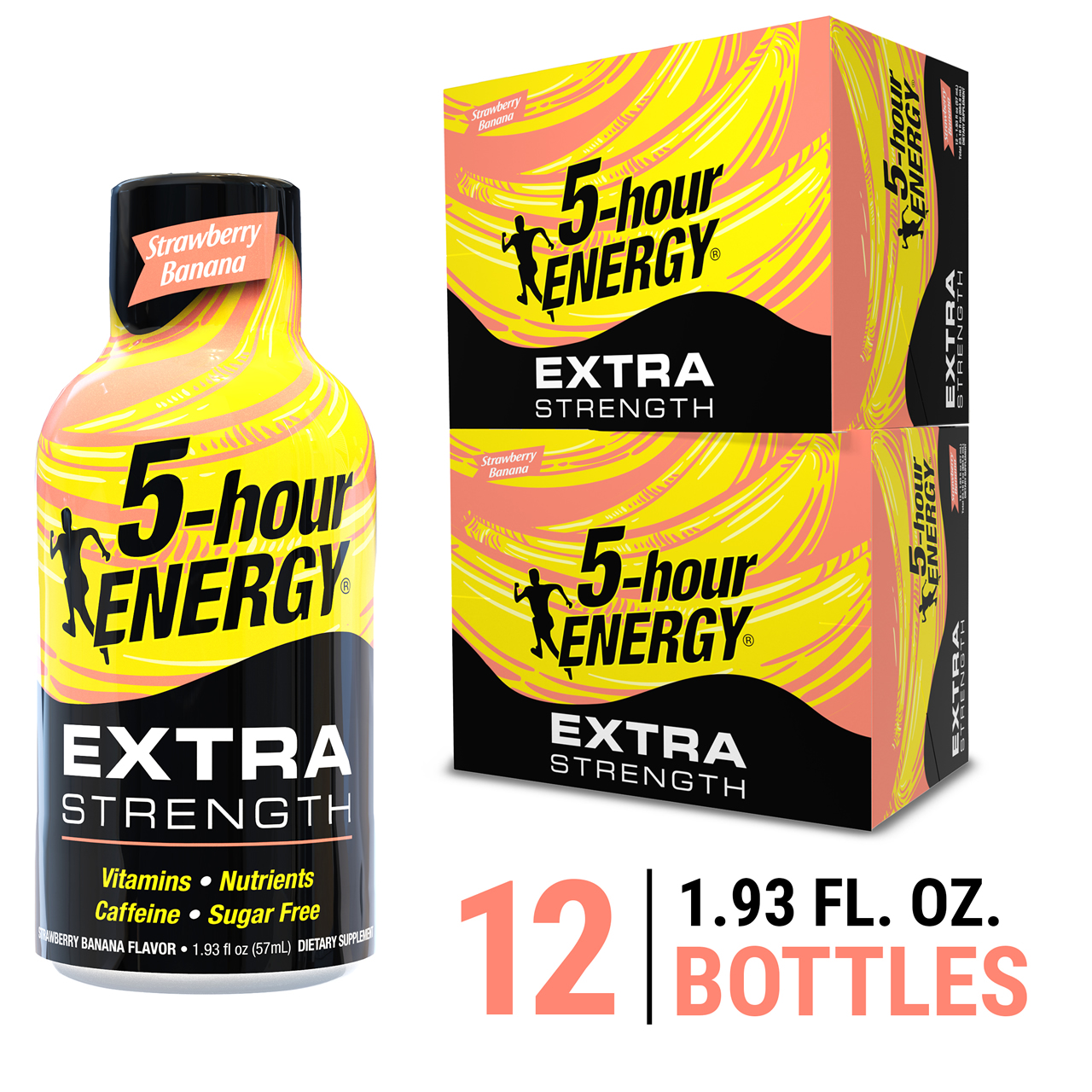 Strawberry Banana flavored Extra Strength Shot 12 pack