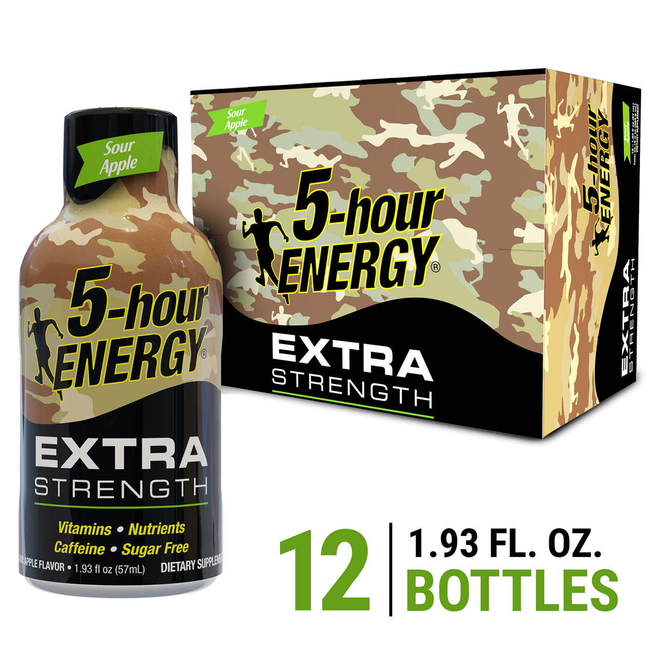 Sour Apple flavored Extra Strength Shot 12 pack