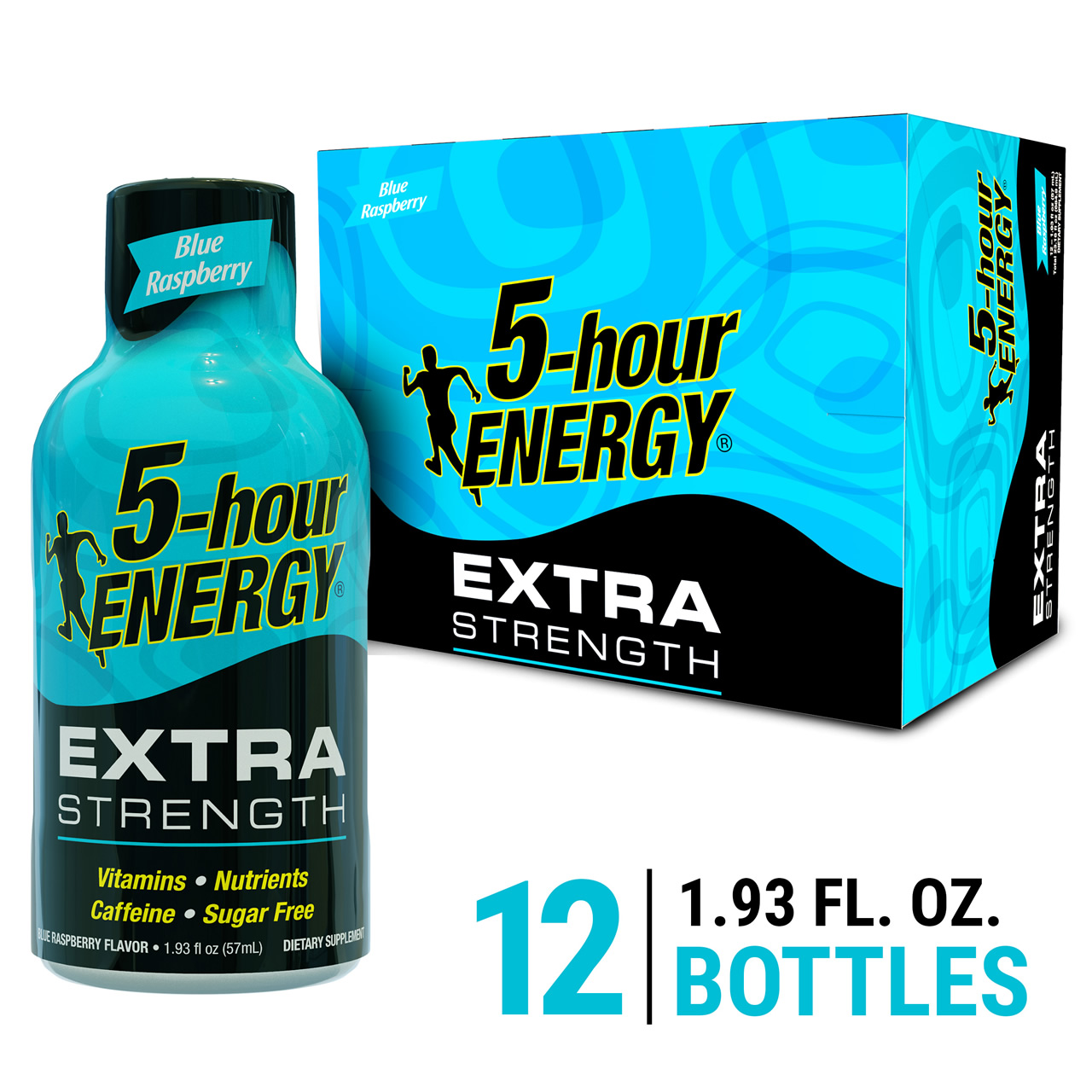 Blue Raspberry flavored Extra Strength Shot 12 pack