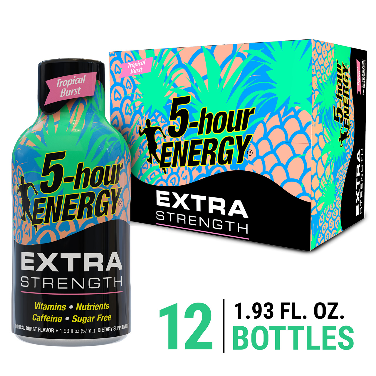 Tropical Burst flavored Extra Strength Shot 12 pack